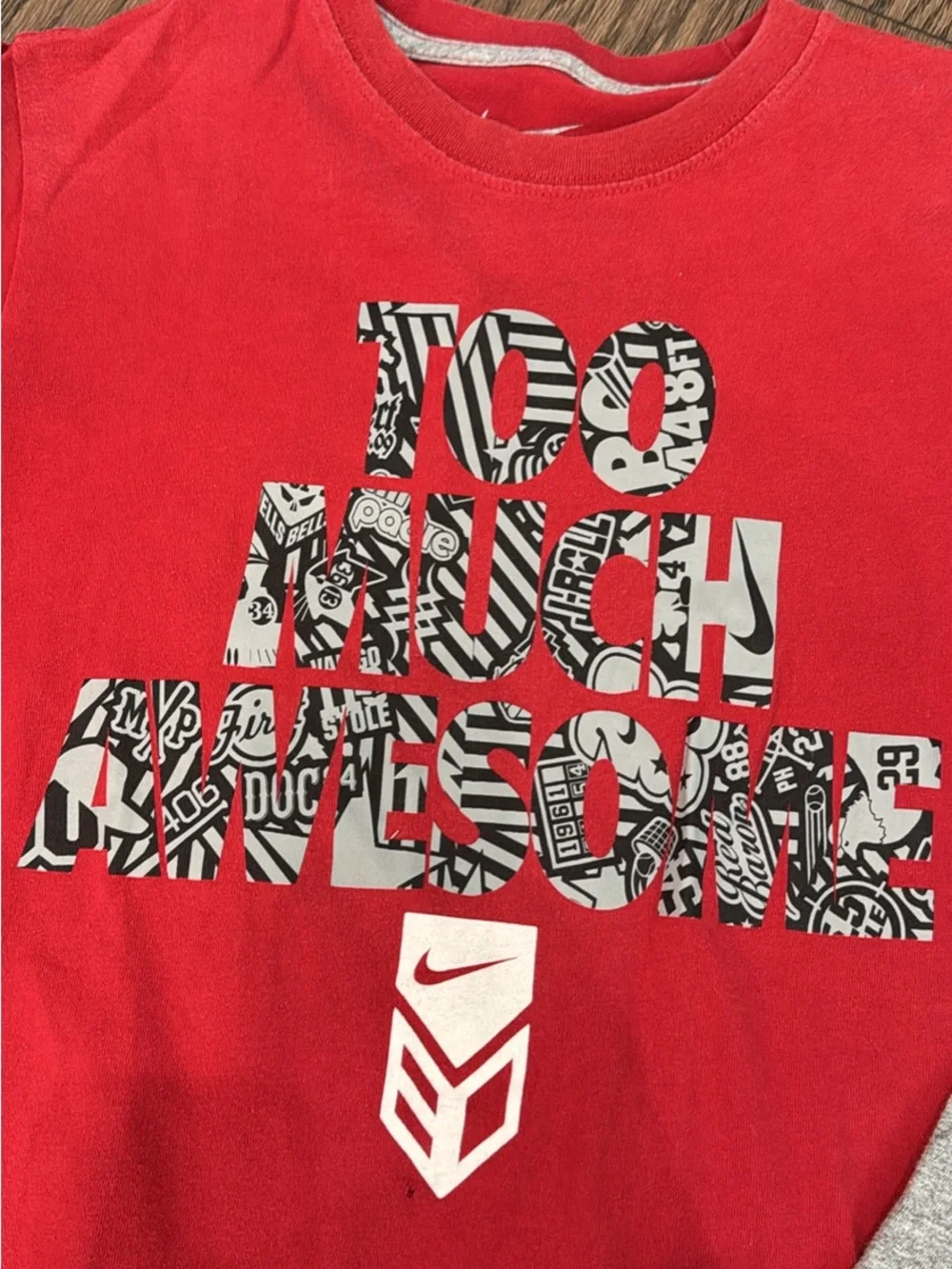Nike Kids Red & Gray Graphic Tees - Set of 3